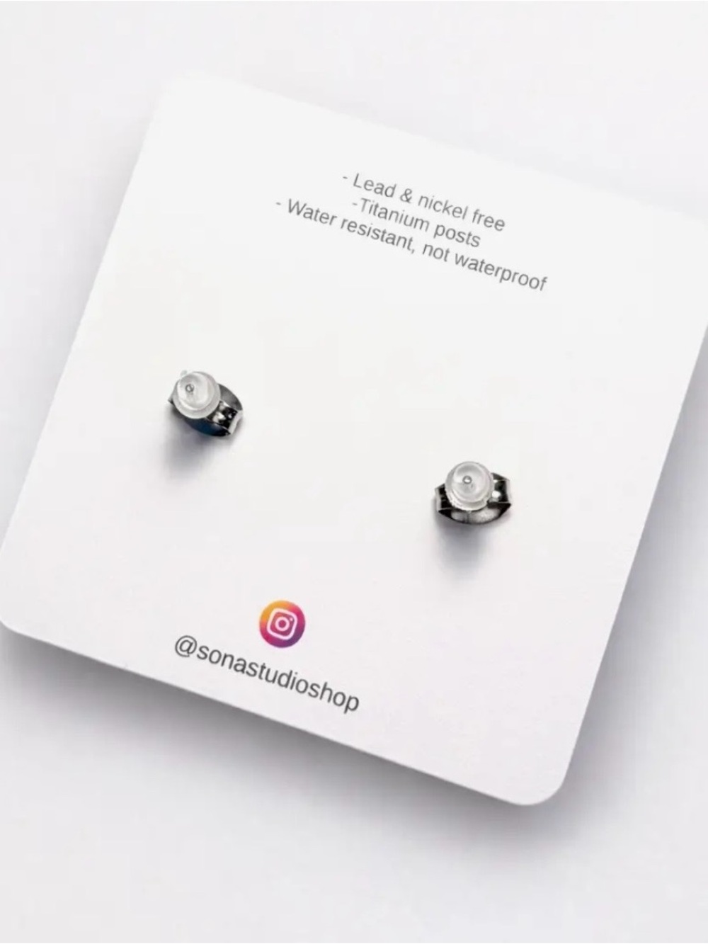 BOOK IT! Rainbow Navy Stud Earrings - Picture 3 of 3